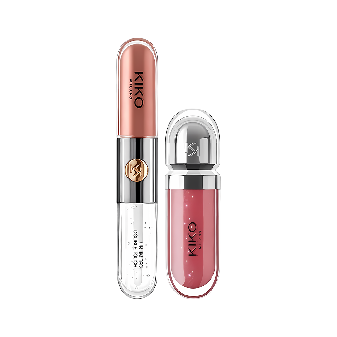 KIKO Lip Duo Offer – Double Touch Lipstick + Lip Gloss Rose Cosmetics My Store