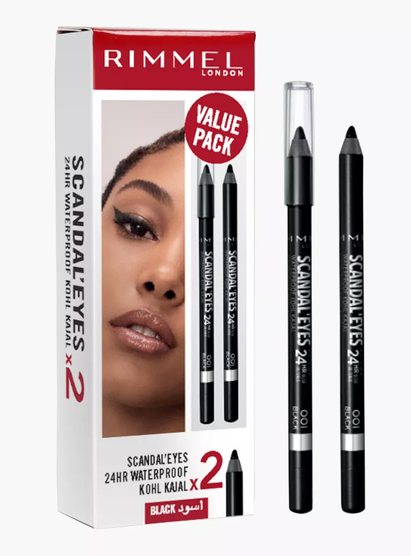 Scandaleyes Waterproof Kohl Black Dual Pack Kawnik Cosmetics