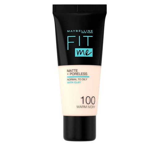 Maybelline New York Fit Me Matte + Poreless FOUNDATION-100 porcelain My Store