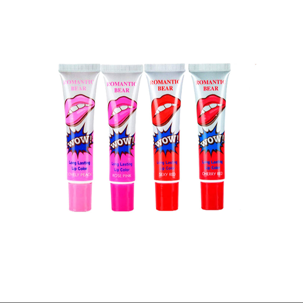 4 Colors Peel Off Liquid Lipstick Tattoo Waterproof Long Lasting Jasmine Beauty My Store